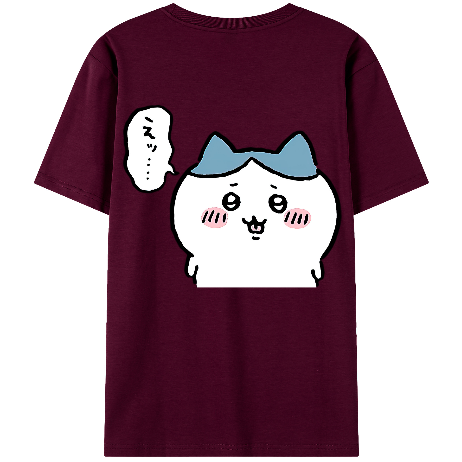 （画像用） ちいかわ ハチワレ Chii-kawa hachiware レディース半袖Tシャツ(バックプリント)